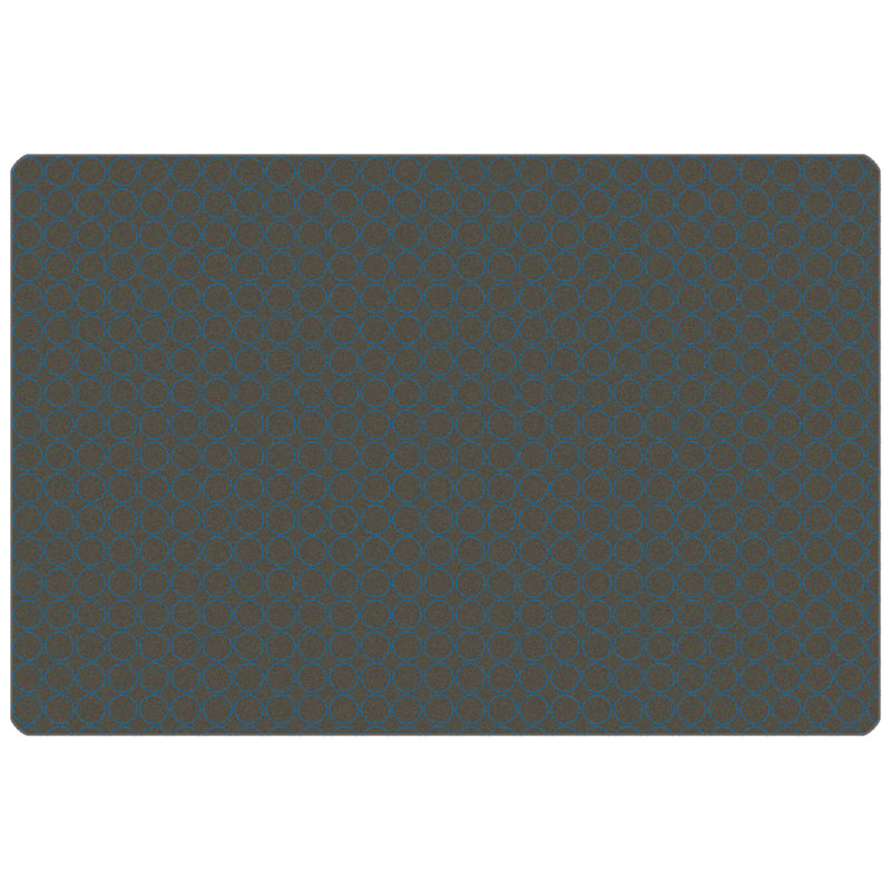 Tapis gris / bleu à pois Kidsoft, Rectangle de 4 pi x 6 pi