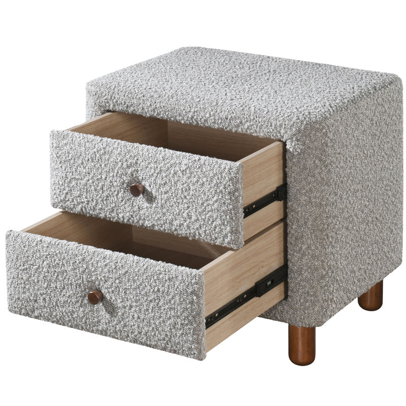 Table de chevet rembourrée Grey Boucle
