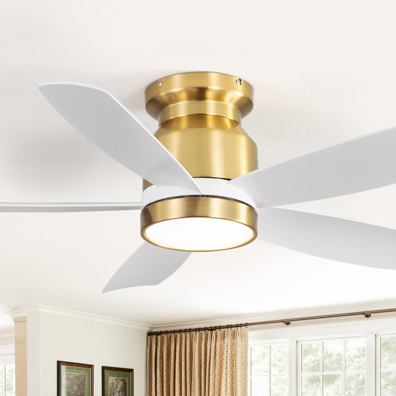 Ventilateur de plafond encastré à 5 pales 42 po Rachel, Blanc