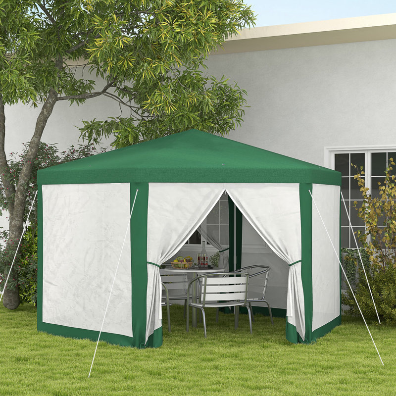 Tente extérieure 13 pi x 11 pi avec structure et parois latérales en acier robuste, pour auvent de camping