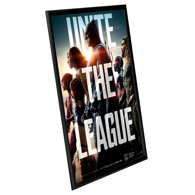Black Aluminum Wall-Mounted Snap Frame for 11x17 Pictures
