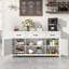57.9" Sideboard With 3 Drawers, Adjustable Shelf-1534469011