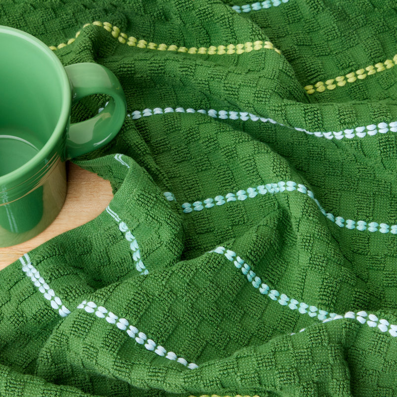 FIESTA Valencia Kitchen Towel Set, 16"x28", Jade Green, 50
