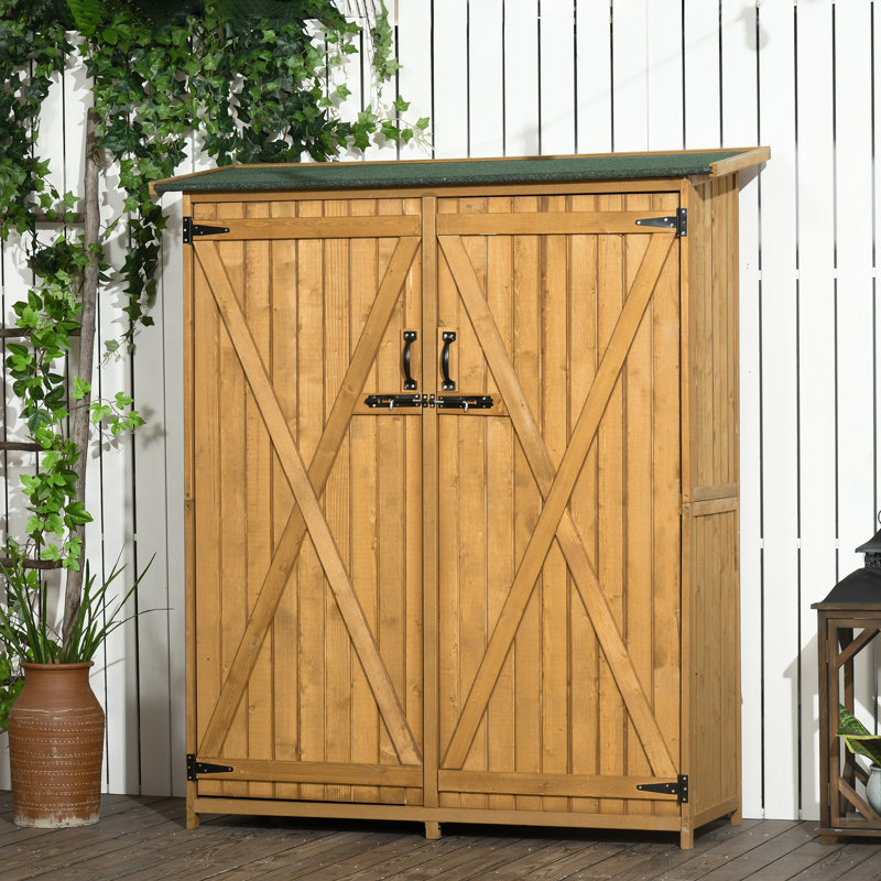 Armoire de rangement en bois pour l'extérieur Outsunny