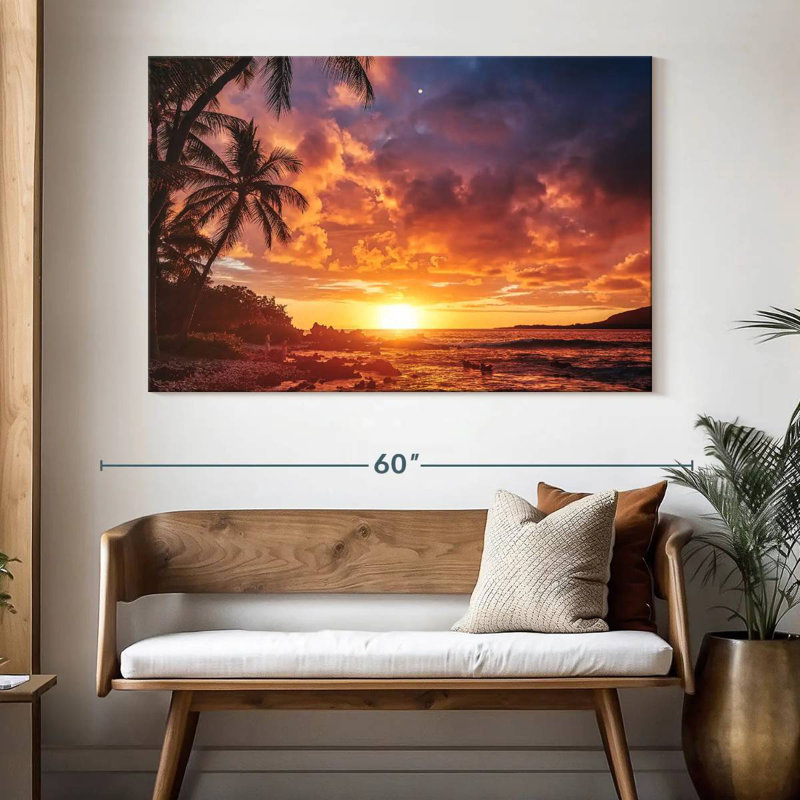 Gillard Kealakekua Bay au coucher du soleil, H 34 po x l 51 po