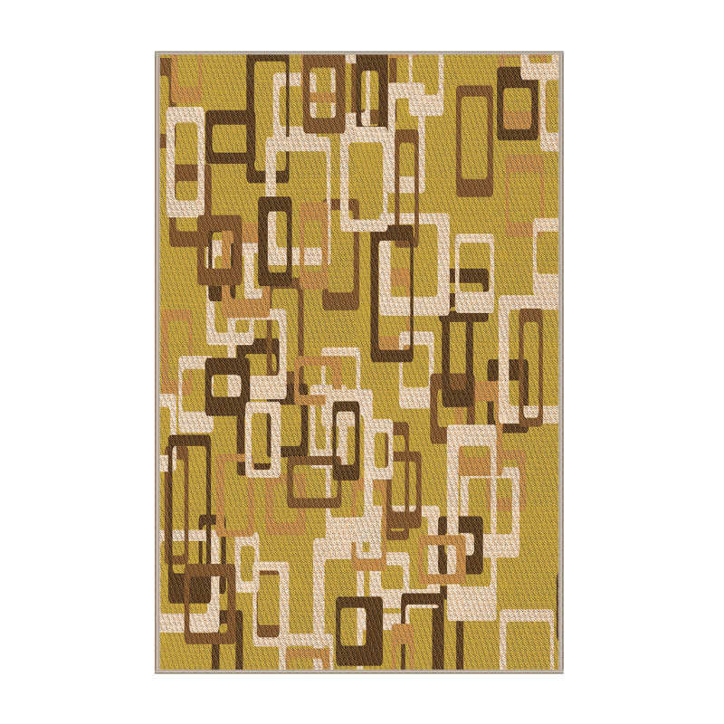 Tapis 100% à motifs lavables à la machine 2989PAT2307ORG, Rectangle 3 pi x 5 pi
