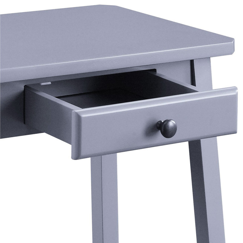 Gray Accent Table With Versatile And Practical Functions - Rectangular Design Display Utility Features Included
