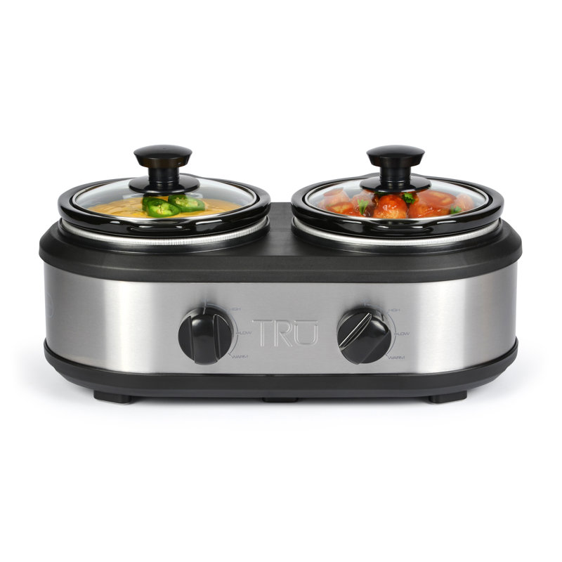 TRU 2.5 Qt. Double Crock Slow Cooker