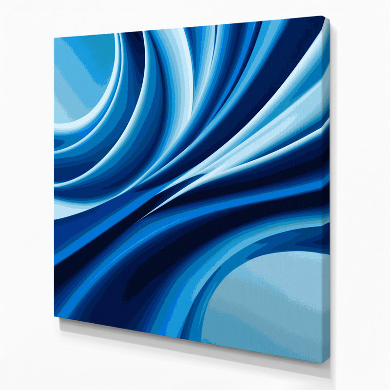 Art mural sur toile dégradé abstrait bleu 16, H 16 po x l 16 po