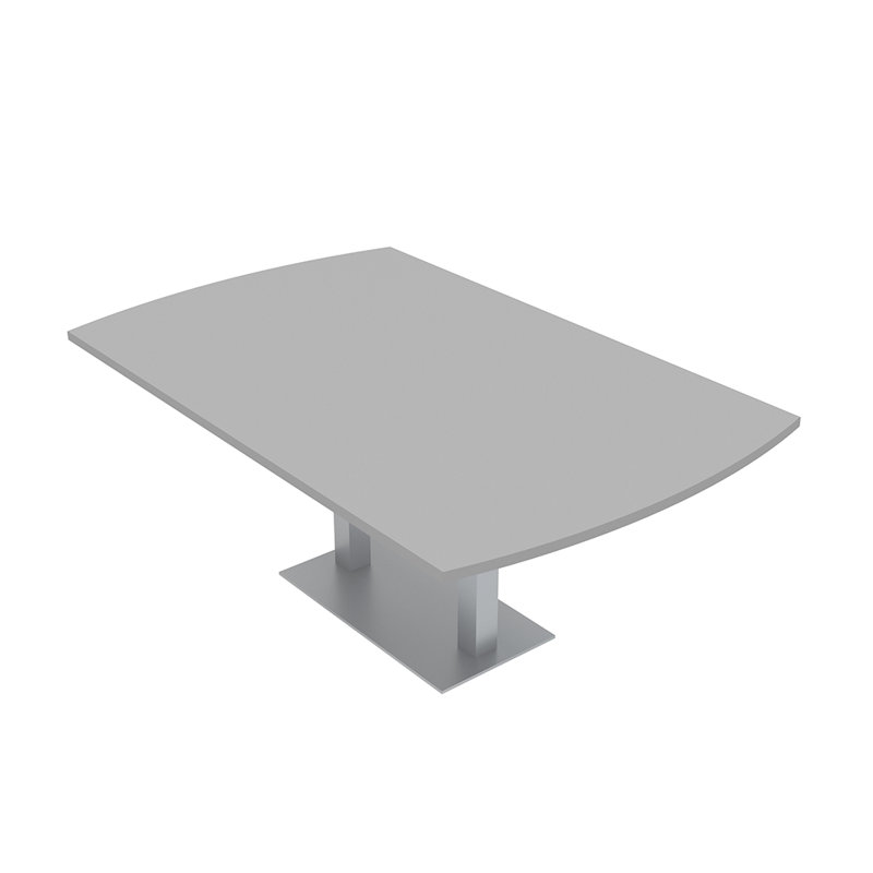 Table de conférence Pavert Arc, Argent argent, Brouillard gris, H 30 po x l 84 po x P 48 po