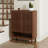 Nut-Brown Solid wood Shoe Storage