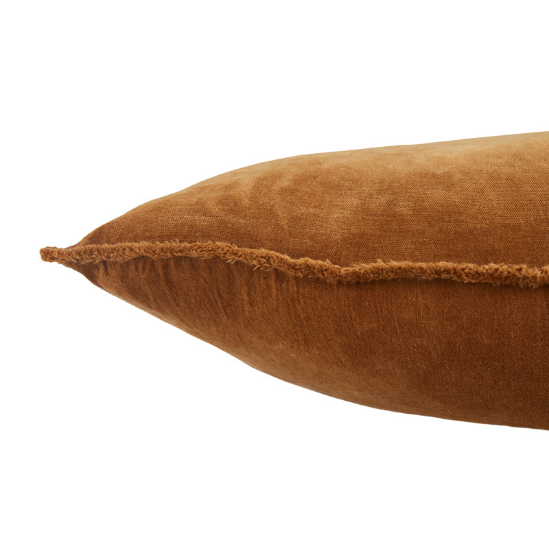 Kam Square Cotton Pillow Cover & Insert, Down Alternative, Brown