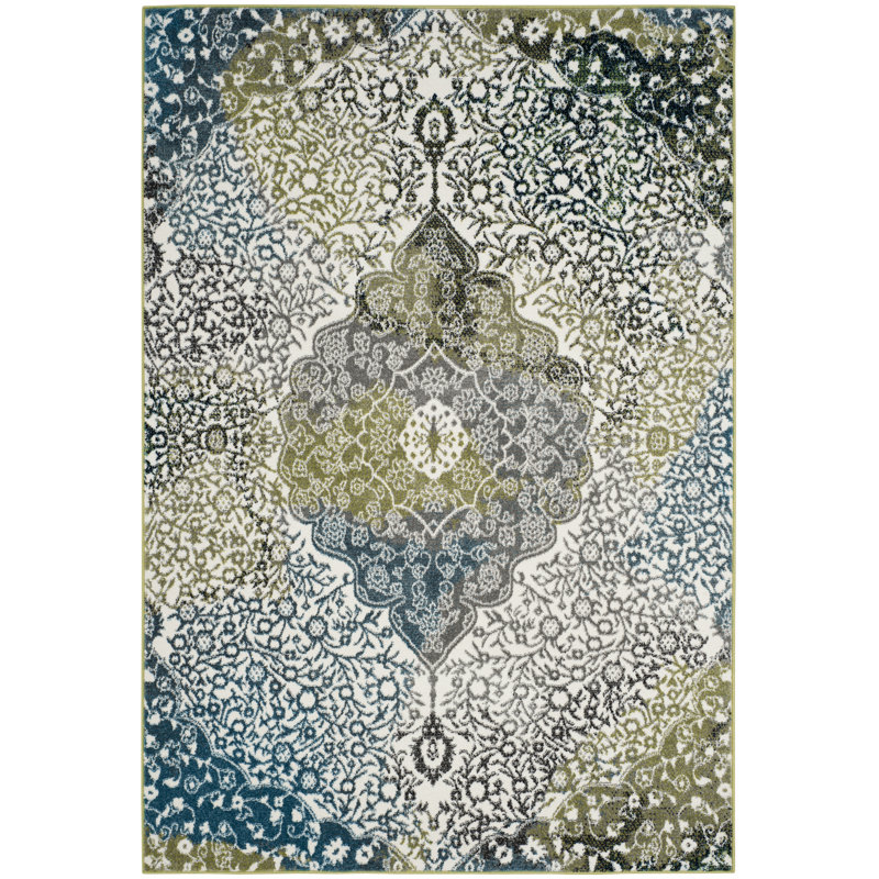 Wymore Damask Area Rug, Rectangle 160 x 229 cm