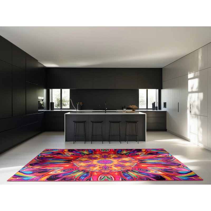 Neon Reverie Rug, Rectangle 5' x 8'