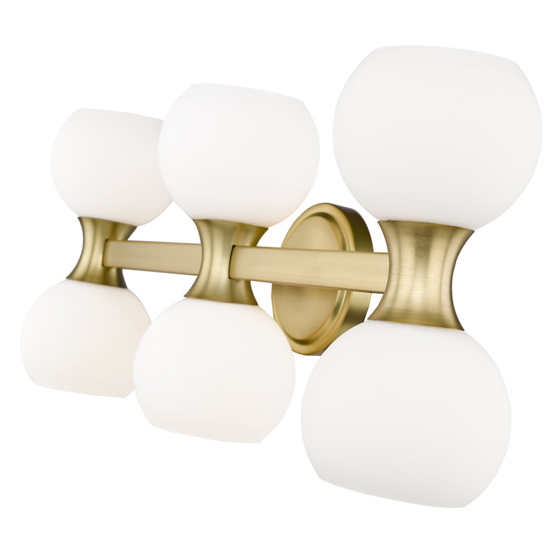 6 - Light Dimmable Vanity Light, Modern Gold