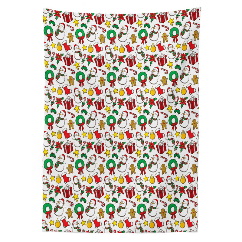 Geometric Christmas Tablecloth, 70" x 52"