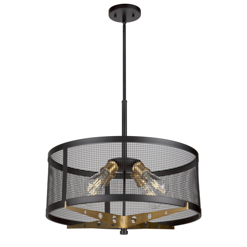 Luminaire tambour suspendu 4 lumières loc