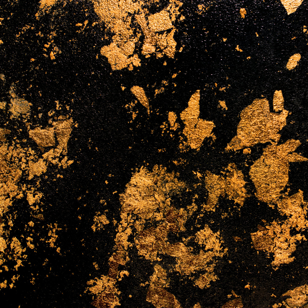 Leinwandbild Black Gold Spots von Liusol