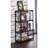 Industrial Style 1Pc Bookshelf Black Metal Frame Wooden Weathered Oak Finish Home Office Furniture
