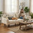 80 inch Faux Leather Convertible Sofa-1096861587