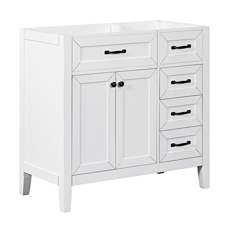 Base de meuble-lavabo simple seulement, Blanc