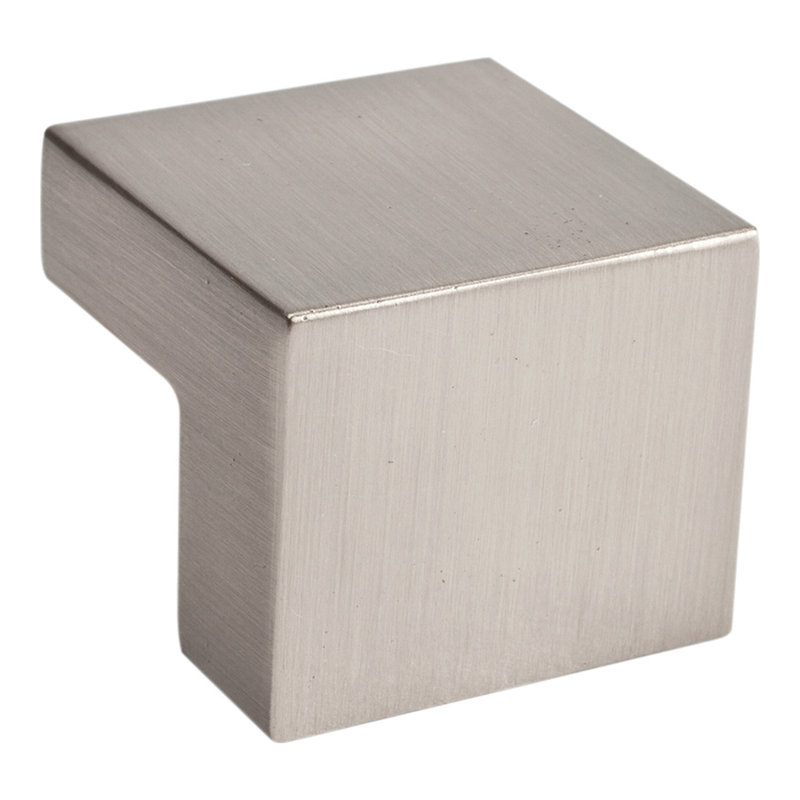 Successi 5/8" Center to Center Square Knob, Brushed Nickel