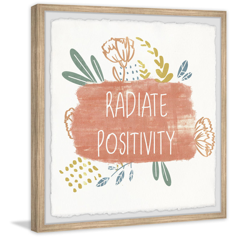 Radiate Positive Energy by Marmont Hill - Single Picture Frame Painting, 30cm H x 30cm W x 3.81cm D