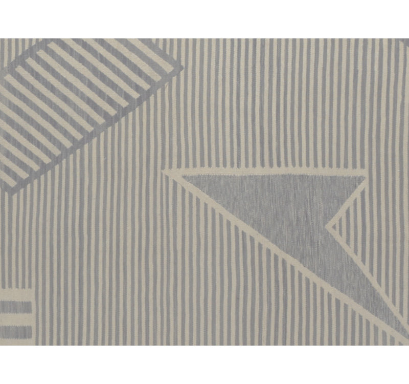 Striped Area Rug in Gray
