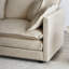 Repose-pieds beige avec revêtement en chenille, pour canapés 2, 3, 4 places - repose-pieds de construction, combos idéaux,