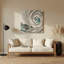 Art mural en métal gris Coastal Abalone-411595378