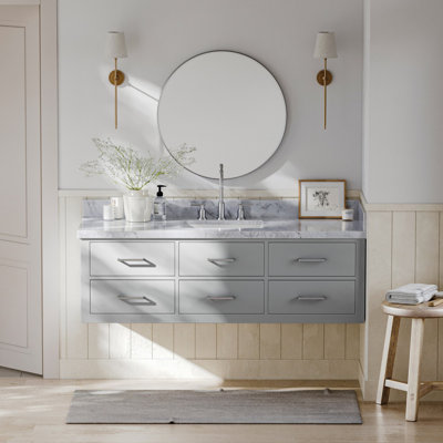 Ensemble de meuble-lavabo mural simple 61 po
