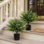 Faux plantes de cèdre 2 pièces vertes