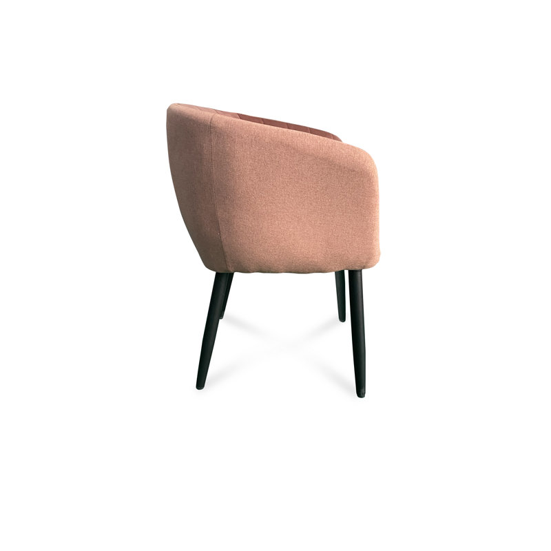 Leidesdorff 47cm H Velvet Upholstered Armchair, Pink