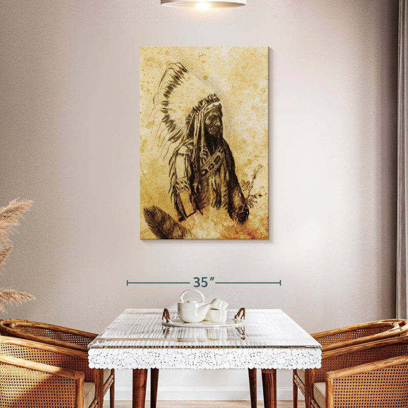 Lelar Sitting Bull, 45" H x 30" W