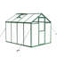 Serre en aluminium de 6 pi x 8 pi - Polycarbonate robuste pour accès à la cour arrière qui maintient des conditions de croissance des plantes constantes Bloque le soleil et protège contre les intempéries