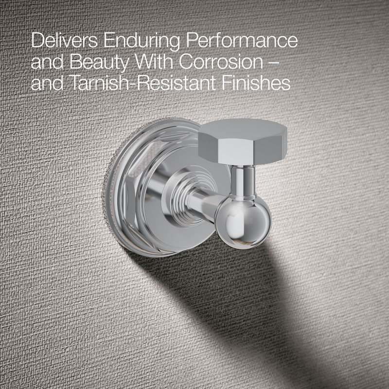 Pinstripe® Wall Mounted Robe Hook, Polished Chrome