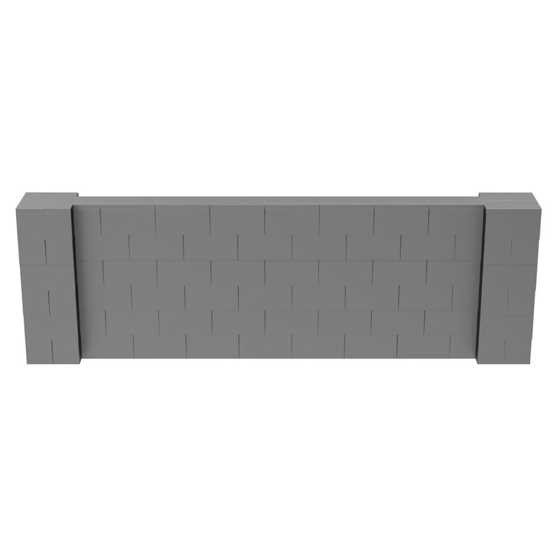 Ensemble mural pour poney Everblock, Jaune, H 36 po x l 120 po x P 12 po