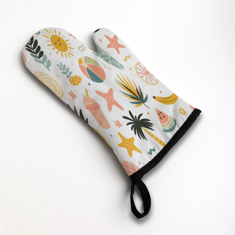 Gant de cuisine en sergé de coton Minimal Tropic