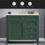 Meuble-lavabo de 36 po avec lavabo supérieur, meuble-lavabo moderne avec 2 tiroirs et tiroir escamotable, meuble-lavabo simple-62308861