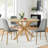 Cleckley 4 - Person Dining Table Sets With 39.4'' Round Table & 4 Upholstered Fabric Chairs-98980721