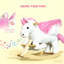 Cheval à bascule licorne chantante magique pour tout-petits, peluche douce et conception durable pour un jeu en toute sécurité