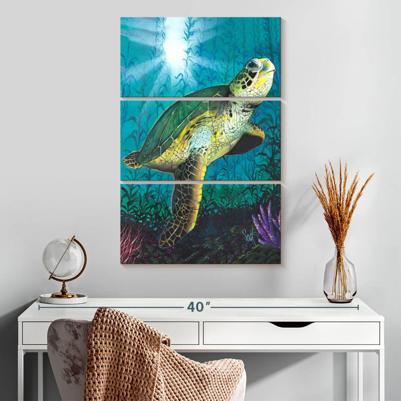 Brampt Turtle Underwater, 32" H x 20" W