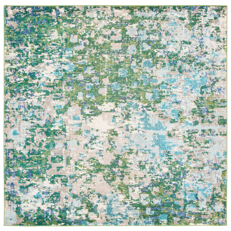 Hewson Performance Abstract Rug, Square 5'