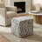 Hampton Square Pouf Ottoman - Latte Flame-1781876264