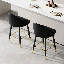 Tabouret de bar rembourré avec structure en métal (ensemble de 2 tabourets de bar)-153815761
