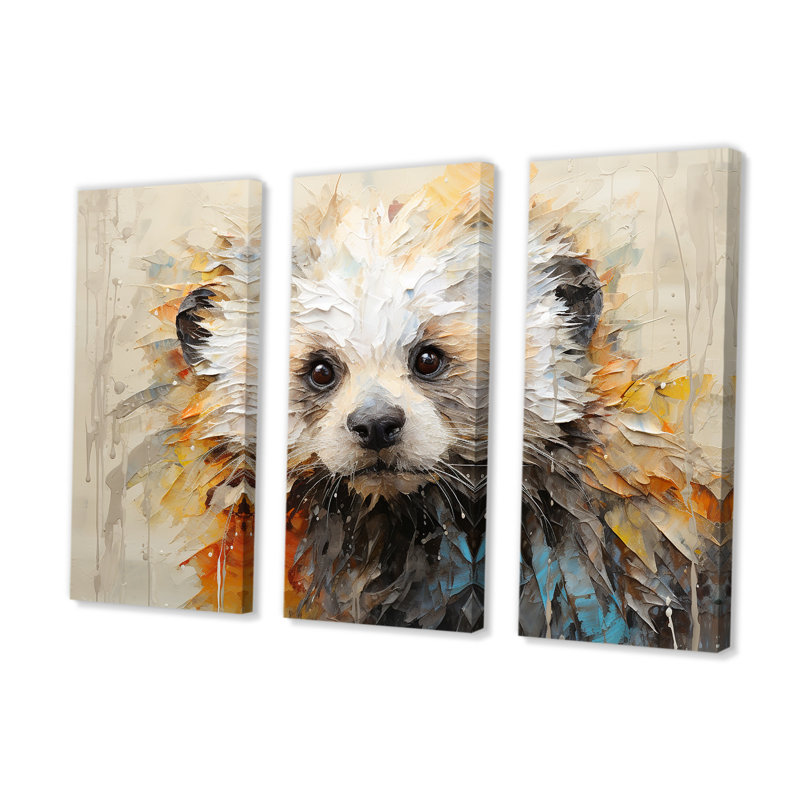 «Otter Playfulness Portrait», ensemble d'art mural sur toile, H 28 po x l 36 po