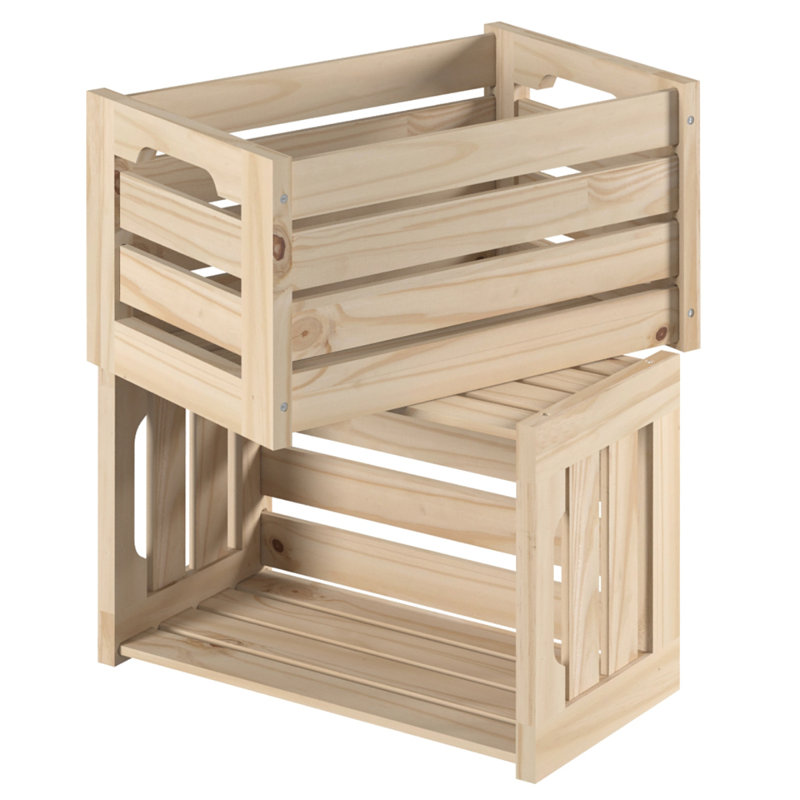 Caisse en bois massif Novelyn