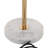 Metal White Table Lamp with Round Ribbed Shade