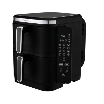 Culinaire Chef, friteuse à air à double pile numérique 11,6 pte / 10,4 L, noir