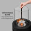 Klarstein 30cm W Black/Transparent Ethanol Stove with 2 BTU